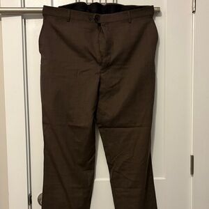 Stafford Men's Dark Brown Dress Pants